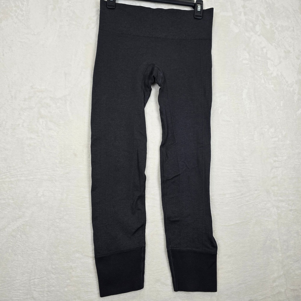 Lululemon Ebb To Street Pant Heathered Black Size 8 Seamless Yoga Leggings